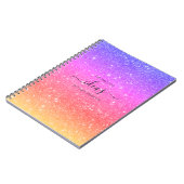 レインボーモダングリッタースクリプト名 ノートブック (左側)