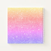 レインボーモダングリッター自家製ラブノートブー ノートブック (裏面)