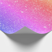 レインボーモダングリッター ラッピングペーパー (角)