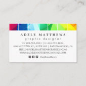 レインボーモダンジオメトリック形状 名刺 (裏面)