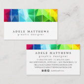 レインボーモダンジオメトリック形状 名刺 (正面/裏面)