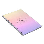 レインボーモダンスクリプト名ノート ノートブック (右側)
