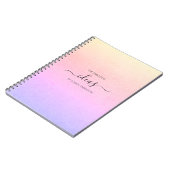 レインボーモダンスクリプト名ノート ノートブック (左側)
