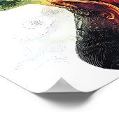 レインボーモダンスタイリッシュ抽象芸術美人 ポスター (角)