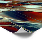 レインボーモダンスタイリッシュ抽象芸術美人 ポスター (角)