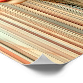 レインボーモダンスタイリッシュ抽象芸術美人 ポスター (角)