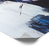 レインボーモダンスタイリッシュ抽象芸術美人 ポスター (角)