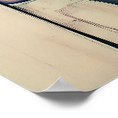 レインボーモダンスタイリッシュ抽象芸術美人 ポスター (角)