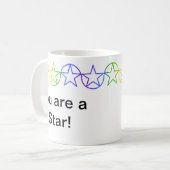 レインボーモダンスターパーソナライズドマグカップ コーヒーマグカップ (正面左)