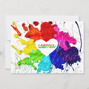 レインボーモダンストライプLGBT シーズンカード