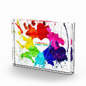 レインボーモダンストライプLGBT フォトブロック (右)