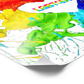 レインボーモダンストライプLGBT フォトプリント            (角)