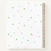 レインボーモダンスポットブライダルシャワーレシピブック ノートブック (裏面)