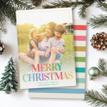 レインボーモダンタイポグラフィシンプルフォトホリデイ