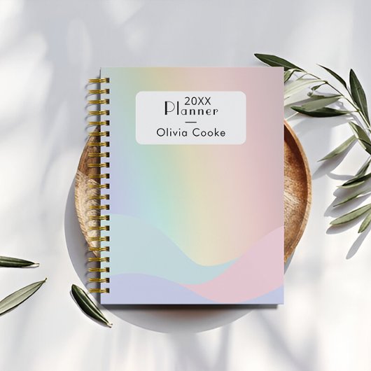 レインボーモダンデジタルプランナー付名前をカスタムする プランナー手帳