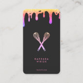 レインボーモダンドリップウィスクベーカリーペストリーカテラー 名刺 (正面)