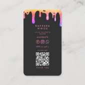 レインボーモダンドリップウィスクベーカリーペストリーカテラー 名刺 (裏面)