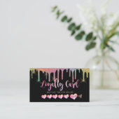 レインボーモダンハート、ブラックドリップ ロイヤリティカード (スタンド正面)