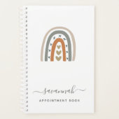 レインボーモダンバラ金ゴールドグレイホワイトモノグラム2023 プランナー手帳 (正面)