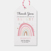 レインボーモダンバースデーパーティーそう明るい ギフトタグ (正面)