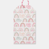 レインボーモダンバースデーパーティーそう明るい ギフトタグ (裏面)