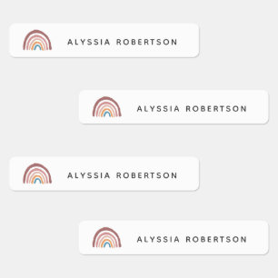 レインボーモダンパステルキュートデイリー ラベル