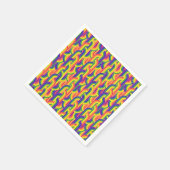 レインボーモダンパターン スタンダードカクテルナプキン (角)