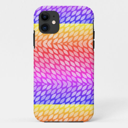 レインボーモダンパターンiPhoneケース Case-Mate iPhoneケース (裏面)
