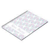 レインボーモダンパーソナライズされた先生 ノートブック (左側)