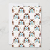 レインボーモダンファースト誕生日招待状 招待状 (裏面)