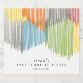 レインボーモダンフリンジバチェロレッテ リキュールボトルラベル (シングルラベル)