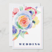 レインボーモダンフローラLGBTQ結婚ズ 招待状 (正面)