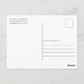 レインボーモダンベビー散水ベビーシャワー ポストカード (裏面)