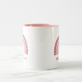 レインボーモダンホガーリーパステルピンク ツートーンマグカップ (中央)