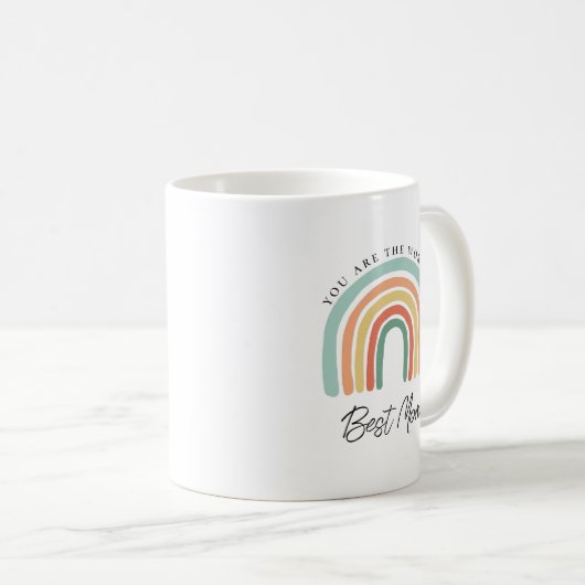 レインボーモダンマ最高のマ・マザーズ・デイ・ギフト コーヒーマグカップ (正面右)