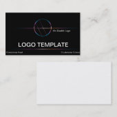 レインボーモダンメタリックサークルロゴ 名刺 (正面/裏面)