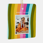 レインボーモダンメリーと明るい垂直 セラミックオーナメント (右)