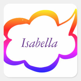 レインボーモダンモノグガーリーラム スクエアシール