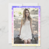 レインボーモダンラグラデーションイライトフォトスイート16 招待状 (裏面)