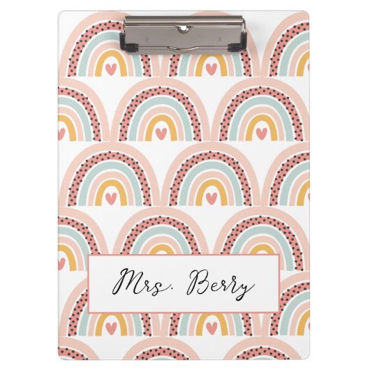 レインボーモダン先生の名前の追加 クリップボード (正面)