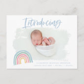 レインボーモダン導入写真誕生 案内ポストカード (正面)