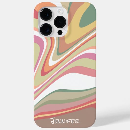 レインボーモダン抽象芸術パーソナライズされた振動 Case-Mate iPhoneケース (裏面)