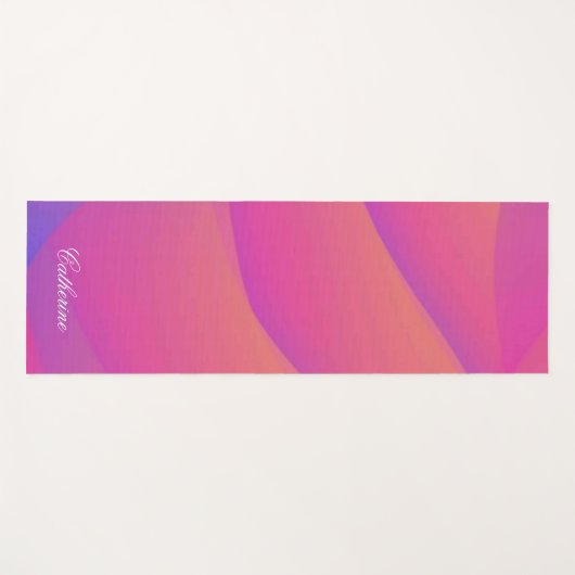 レインボーモダン環境にやさしカラー名前をカスタムする ヨガマット (正面(横))