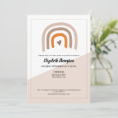 レインボーモダン男女兼用ベイビーシャワーインビタティ 招待状 (スタンド正面)