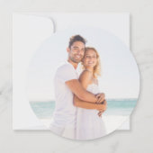 レインボーモダン紙吹雪フォト結婚ズ 招待状 (裏面)