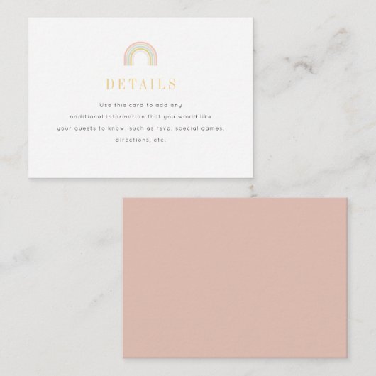 レインボーモダン誕生日 エンクロージャーカード (正面/裏面)