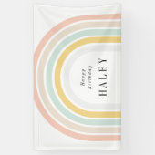 レインボーモダン誕生日 横断幕 (縦)