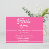 レインボーモダン21誕生日パーティの招待状 招待状 (スタンド正面)