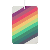 レインボーモダン カラフル| LGBTストライプゲイプライド カーエアーフレッシュナー (正面)