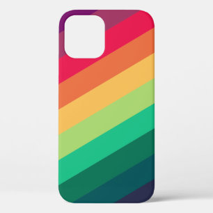 レインボーモダン カラフル  LGBTストライプゲイプライド iPhone 12ケース